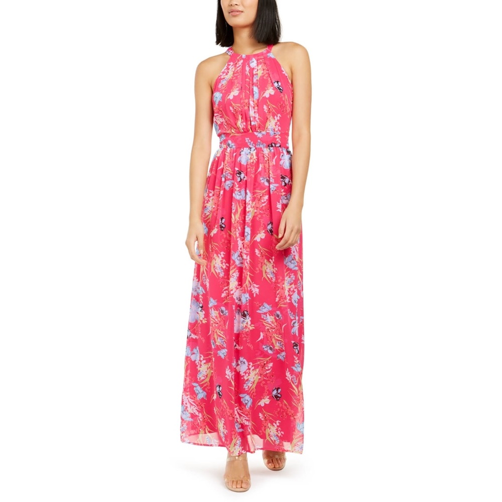INC Pink Punch Floral Maxi Dress